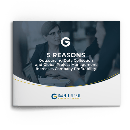 Click this image for the landing page to the free resource 5 Reasons Outsourcing Data Collection and Global Project Management Increases Company Profitability